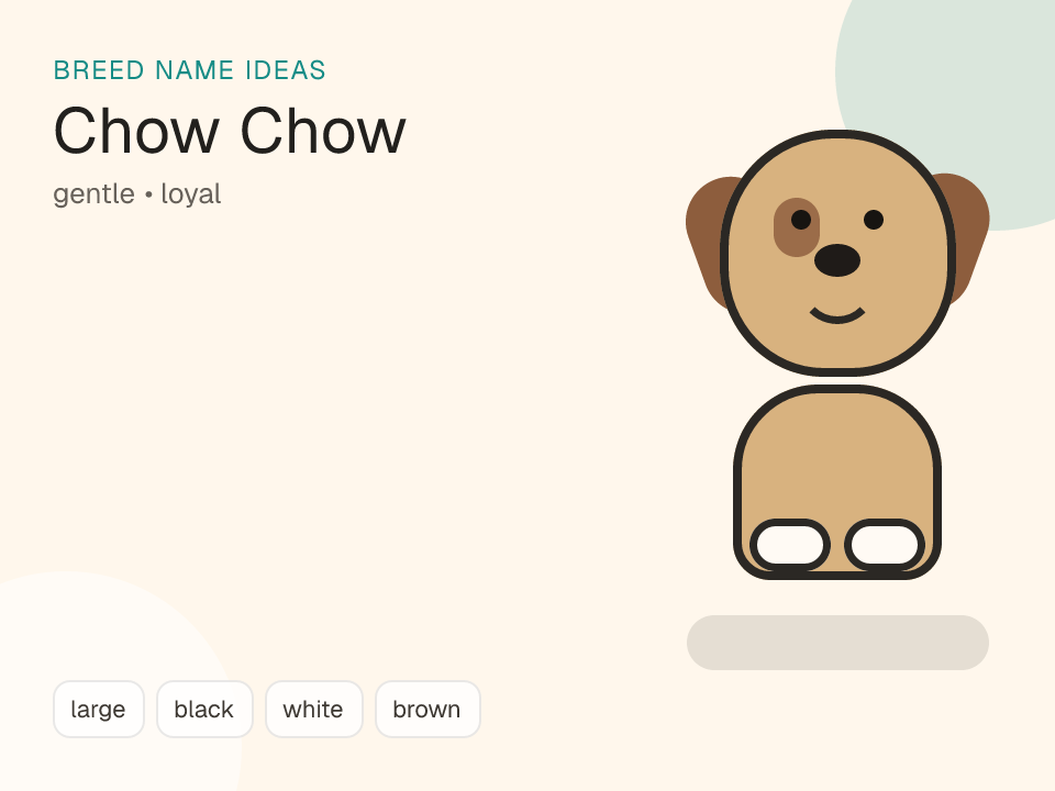 Chow Chow dog name generator visual