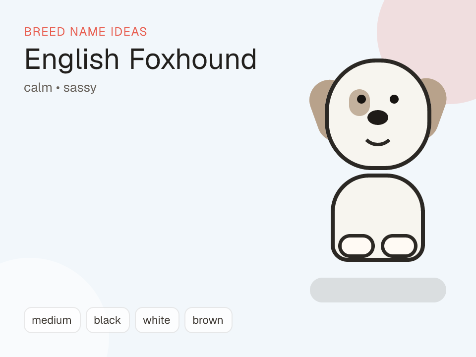 English Foxhound dog name generator visual