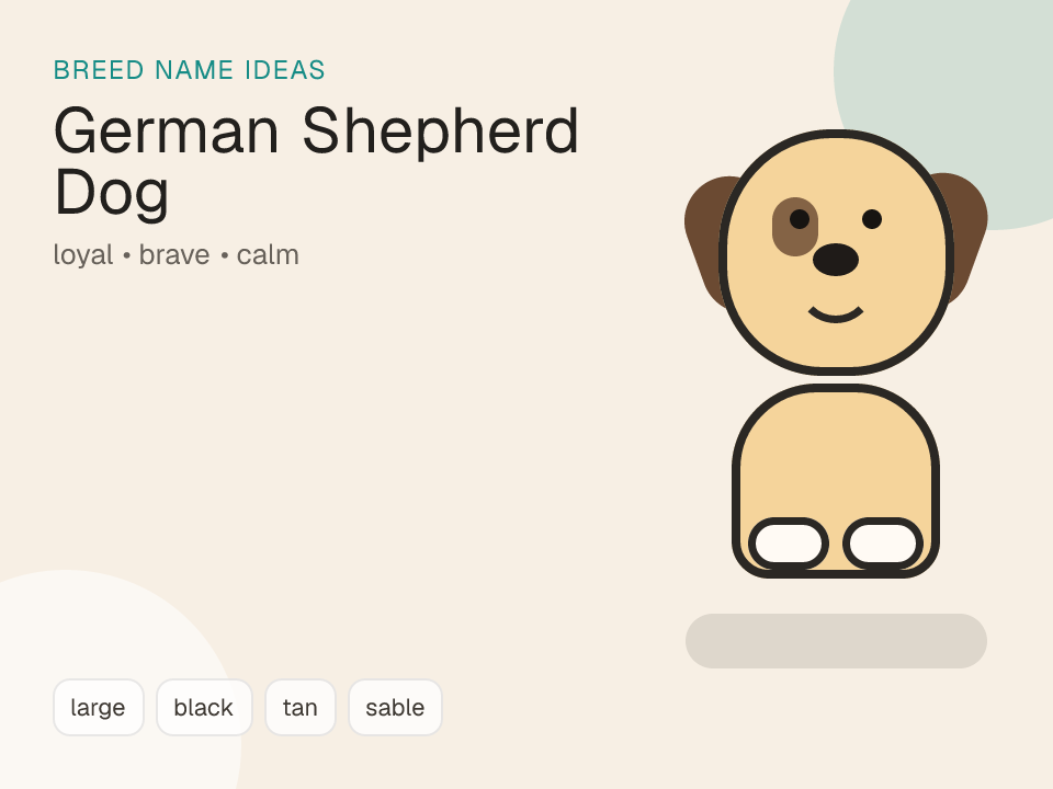 German Shepherd Dog dog name generator visual
