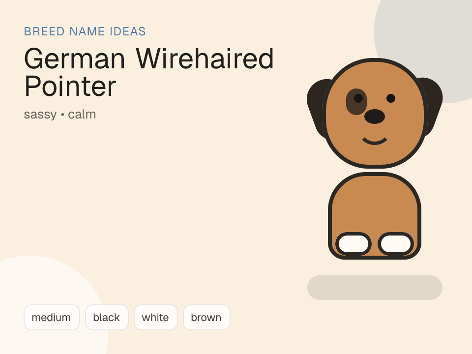 German Wirehaired Pointer dog name generator visual