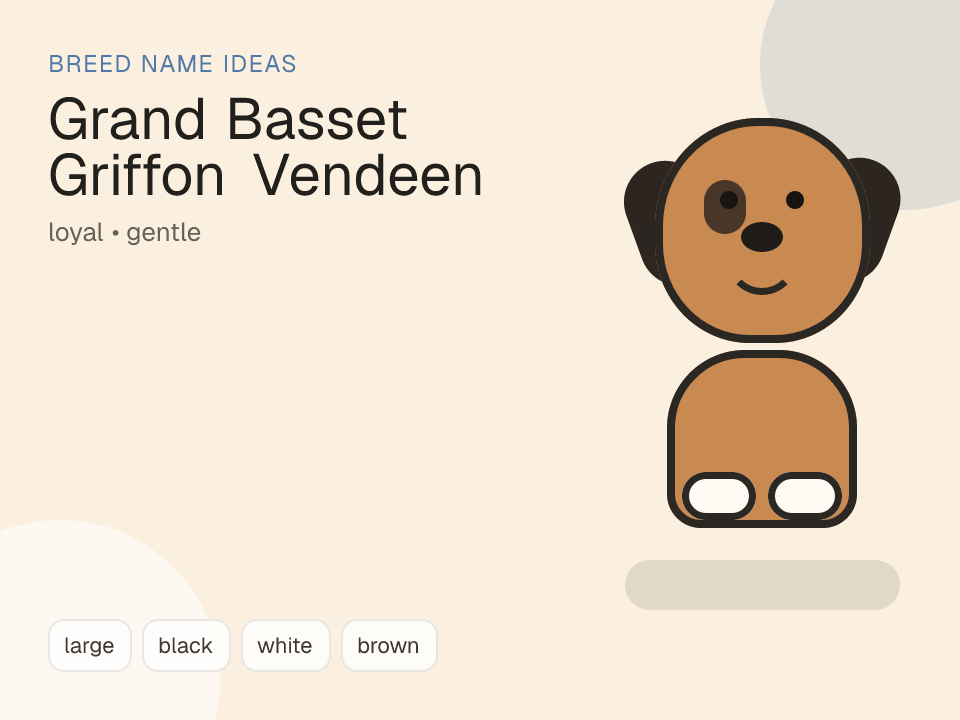 Grand Basset Griffon Vendeen dog name generator visual