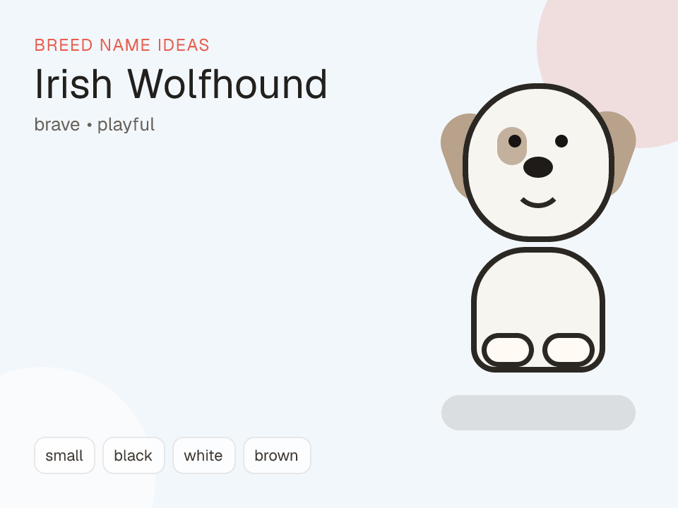 Irish Wolfhound dog name generator visual