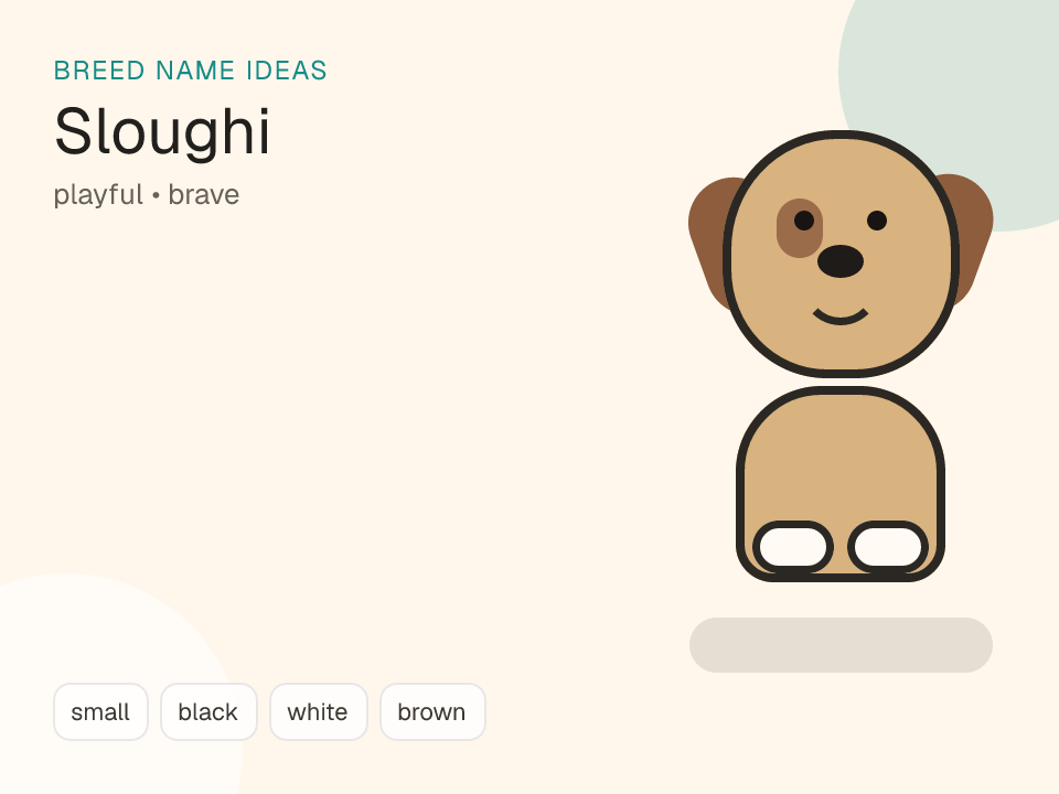 Sloughi dog name generator visual